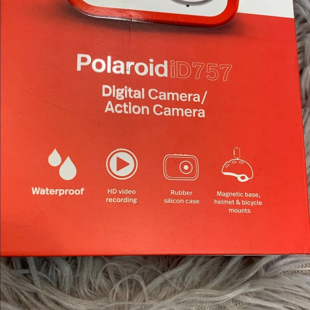 🌹Polaroid Red and White iD757 Digital Action Camera - Open Box